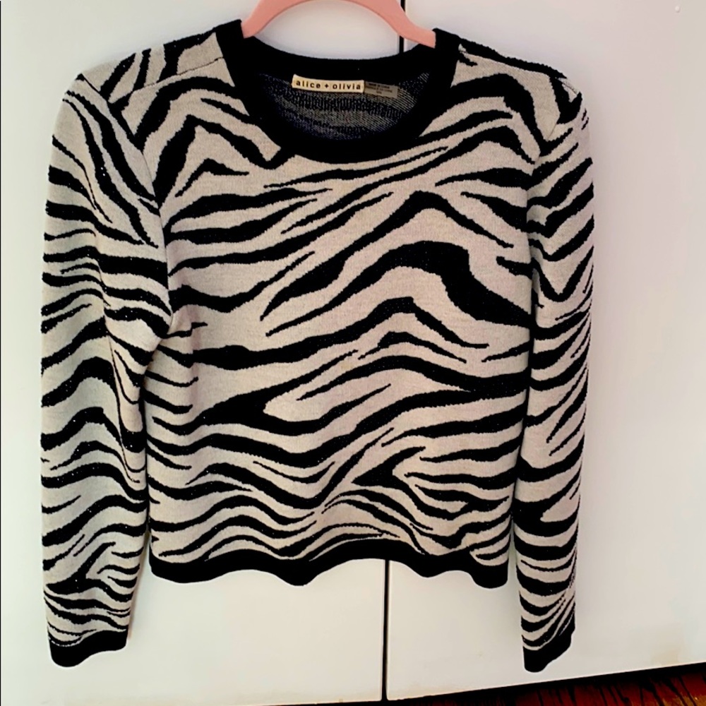 Alice + Olivia Zebra Sweater!!